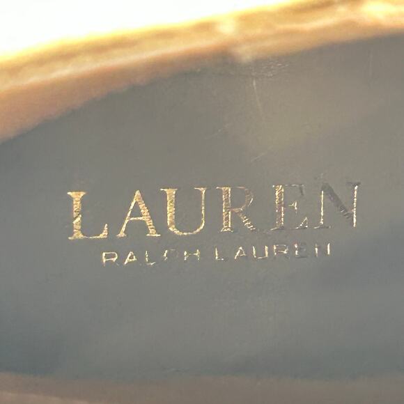 Ralph Lauren Boots Womens 9.5B Tan Wynne Leather‎ Suede Ankle Zip Bootie - Picture 10 of 14